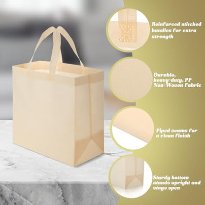 Paterr 50 Pcs Reusable Totes Bag Bulk Grocery Shopping Bags