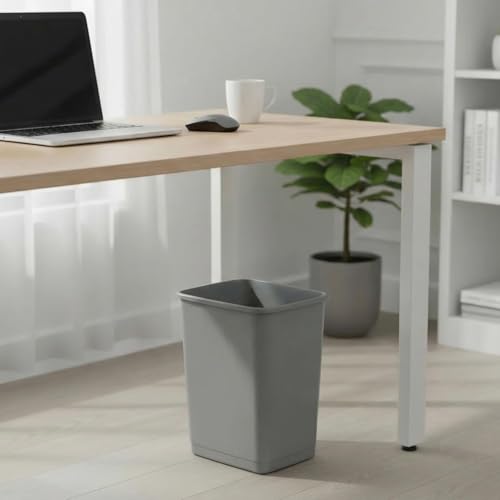Superio 4.5 Gallon Plastic Trash Can, Waste Bin for Home, Kitchen, Office, Bedroom, Bathroom- 18 Qt (6, Grey) - color: 6, Grey, size: 4.5 Gallon