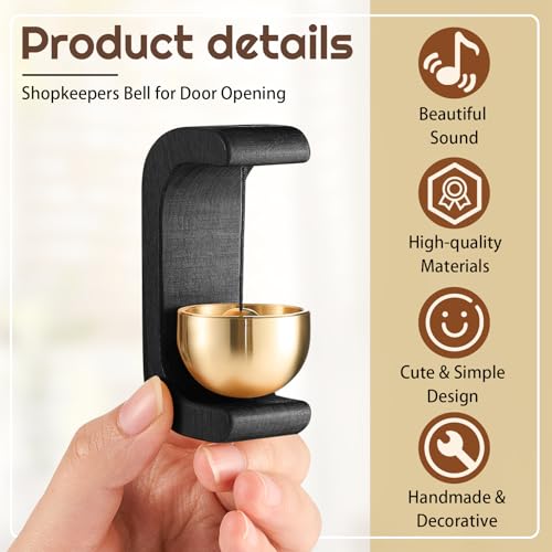 Zonon 4 Pcs Magnetic Wooden Doorbell Chime, White and Black - color: White and Black