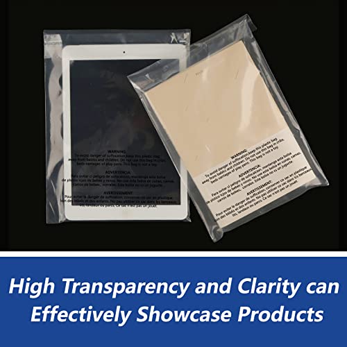 iMailer - 500 Count - 12" x 18" Poly Bags with Suffocation Warning - Clear Plastic Packaging Bags for Clothing, T-Shirts - Resealable Adhesive, Not Strong - size: 12" x 18", style: Resealable Glue