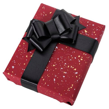 1-1/2 Inch Black Ribbon 50Yards – Perfect for Gift Wrapping - color: Black, size: 1-1/2"