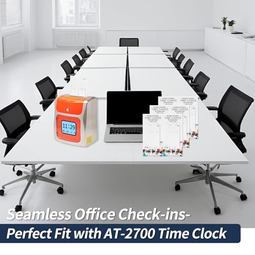 100 AT-2700 Time Cards Compatible with Allied Time USA AT-2700 Time Clock