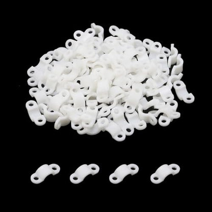 100pcs Wire Shelf Back Wall Clip Loop Clips - Fit 0.15"~0.18" Wire - style: Fit 0.15"~0.18" Wire (White)