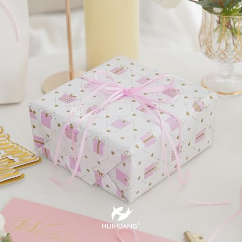 HUIHUANG Pink Thin Double-Sided Satin Ribbon 1/8 inch Continous 100 Yards - color: Light Pink, size: 1/8 inch