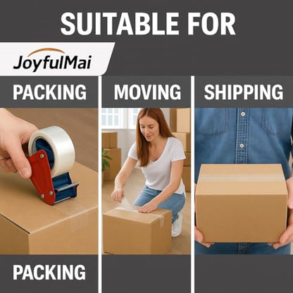 Clear Packing Tape, 6 Rolls 1.88inches Wide, 65 Yards Per Roll, 390 Total Yards Tape for Shipping Packaging Moving Sealing, Thicker Clear Packing Tape, (2.7Mil x 1.88" x 65Yds)