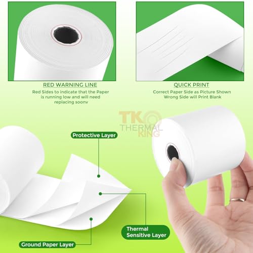 2 1/4" x 165' Credit Card Thermal Receipt Paper 10 Rolls - size: 2-1/4" x 165', style: 10 Rolls