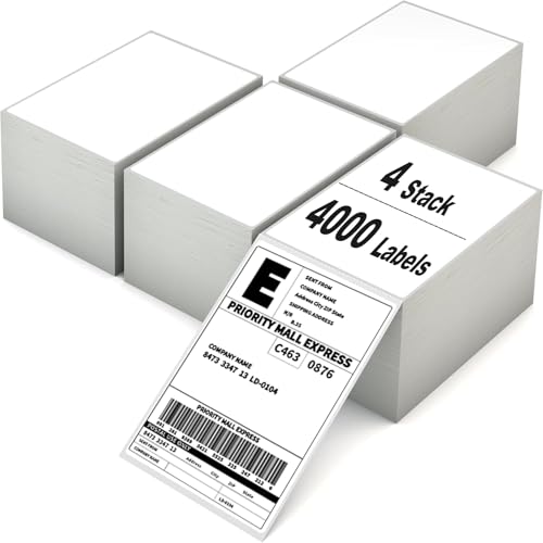 HUOJI 4000 4x6 Thermal Labels 1000/Stack, Commercial Grade - size: 4 Stacks | 4000 Labels