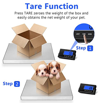 THINKSCALE Shipping Scale, 397lb Heavy Duty Digital Stainless Steel Large Platform Postal Scale with Wireless Display, Office Package Scale Postage Scale,Commercial Scale for Business, Puppy Scale