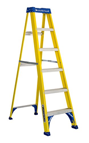 Louisville Ladder 6 ft Fiberglass Step Ladder, FS2006, Type I, 250 lbs - size: 6 feet