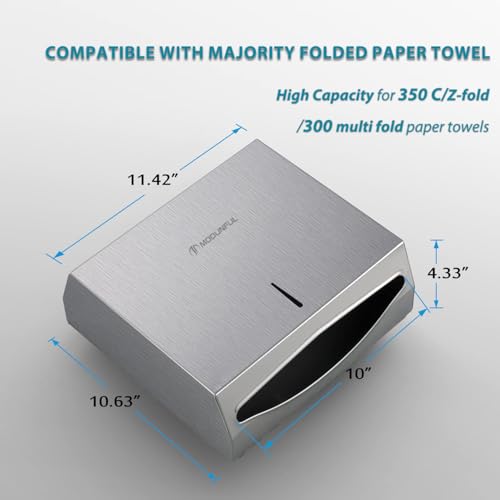 Paper Towel Dispenser Wall Mount - Modunful M7 Alloy D-3914 Silver - color: D-392 Silver