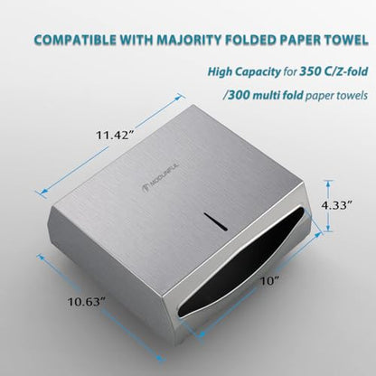 Paper Towel Dispenser Wall Mount - Modunful M7 Alloy D-3914 Silver - color: D-392 Silver