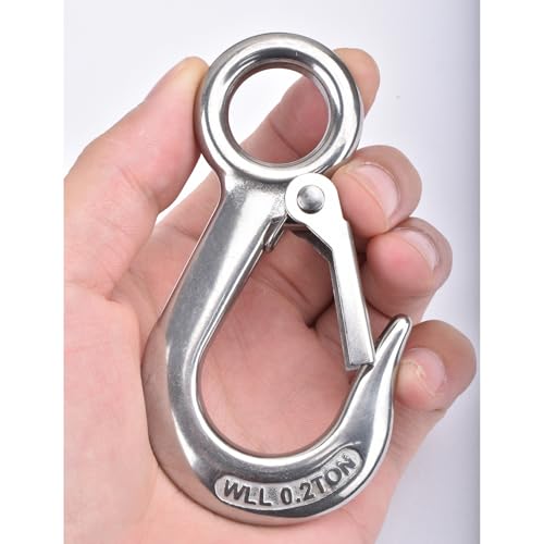 Alele 2Pack Grab Hooks, Slip Hooks,Stainless Steel Lifting Hook Rigging Accessory (Grab Hooks 200Kg 2p) - color: Grab Hooks 200Kg 2p