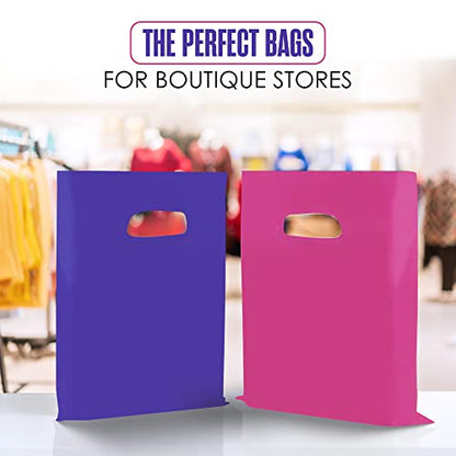 Merchandise Bags, Retail Bags, Small Business, Pink & Purple, Bulk 100 Pack - color: Pink/Purple