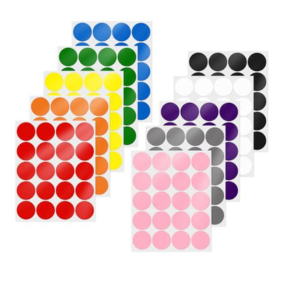 Multicolor Round Stickers 2 Inch Vinyl Waterproof Labels 200 PCS - color: 10 Colors