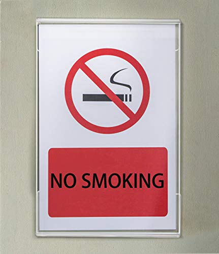 NIUBEE 11x14 Acrylic Sign Holder Wall Mount Clear Frame 6 Pack - size: 11x14"