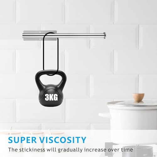 Paper Towel Holder - Eolax Under Cabinet Paper Towel Bar for Kitchen, Wall Mount Self Adhesive or Drilling Paper Towel Rack, 304 Stainless Steel (Chrome) - color: Chrome