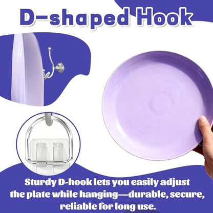 15 Pack Plate Hangers for The Wall - Invisible Adhesive Hanger for Display, Premium Adhesive Picture Hangers for Decorative Plates, Photo Frames, Paintings & Wall Art, 2.67x2.67 in - size: 15 Pack, style: 5 Lbs(2.67*2.67in)