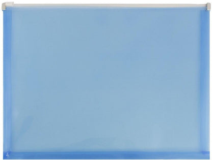 JAM PAPER Plastic Envelopes with Zip Closure - Letter Booklet - 9 3/4 x 13 - Blue - 3/Pack - color: Blue, size: Letter Size - 3 Pack