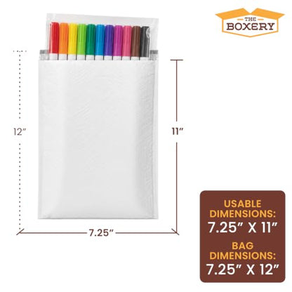 The Boxery 7.25x12" #1 Poly Bubble Mailers 100 Pack, Padded Envelopes, Self Seal, Waterproof Shipping Bags for Shipping & Packaging - size: #1 7.25x12'' (100)