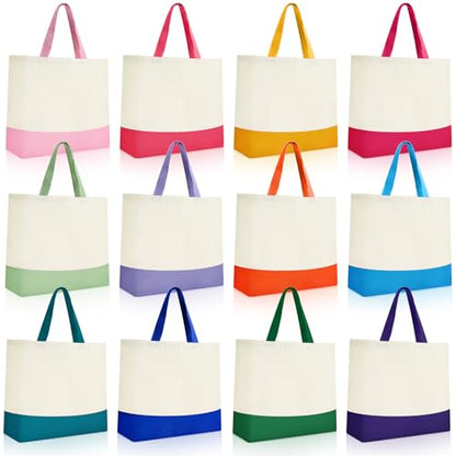 Epakh Canvas Tote Bags Bulk 18.5 x 15 In - color: Mixed Color
