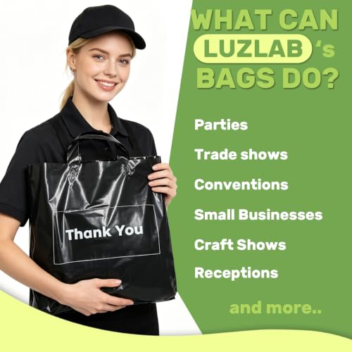 Thickened 50 Pack Thank You Bags for Small Business 18x16inch with Handles - size: 18x16inch