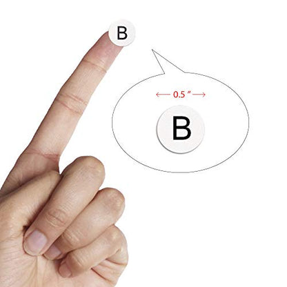 dealzEpic - Alphabet Stickers of The Letter B - Small Round Paper Self-Adhesive Peel and Stick Letter Labels - Set of 15 Sheets - color: Letter B