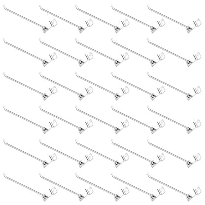40Pcs Slatwall Panel Hooks Bulk Set, Metal Pegboard Organizer Slat Wall Hanging Display Hanger Hooks for Gridwall Garage Shop Retail (8 Inches/20 CM) - size: 8 Inches/20 CM