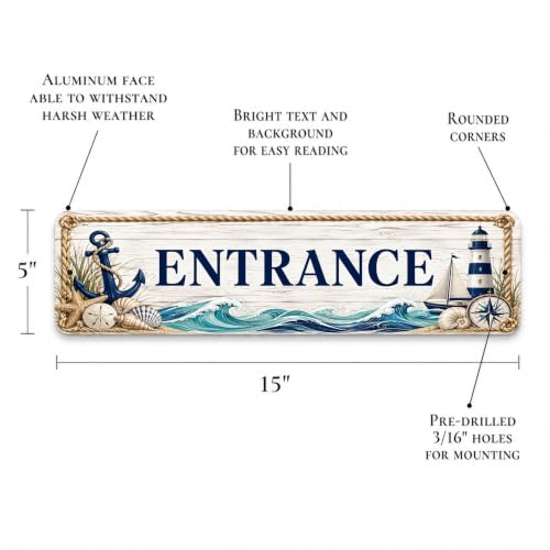 Entrance Coastal Business Sign - style: ENTRANCE