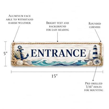 Entrance Coastal Business Sign - style: ENTRANCE