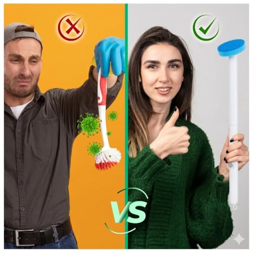 CiLoN Disposable Toilet Brush, Toilet Wand Cleaning System, Bowl Scrubber