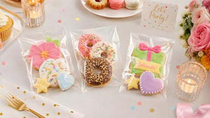 PigPotParty 5x7 in Clear Cellophane Treat Bags, Self-Sealing, 200 Pcs - color: 5"x7" (200pcs)