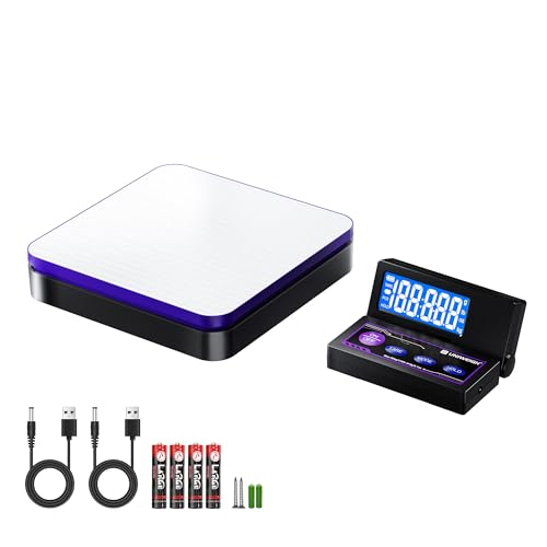 UNIWEIGH Digital Wireless Shipping Postal Scale 110lbs/0.1oz Accurate - color: black+purple+stainless steels