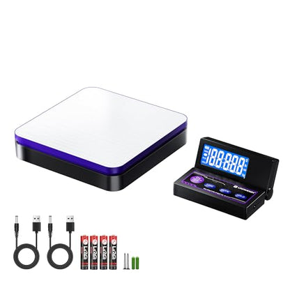 UNIWEIGH Digital Wireless Shipping Postal Scale 110lbs/0.1oz Accurate - color: black+purple+stainless steels