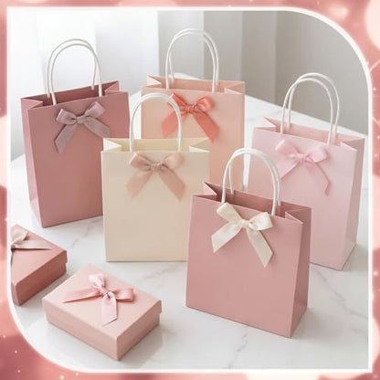 100 Pcs Dusty Rose Satin Ribbon Twist Tie Bow, 2.5 in Premade Bow - color: Dust Rose, style: mothers day