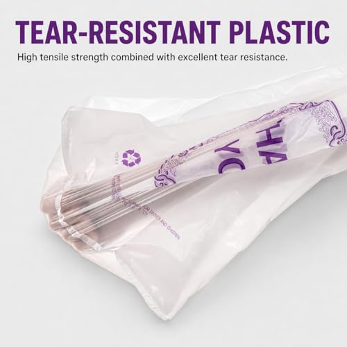 Elsjoy 500 Count Thank You Plastic Bags with Handles, 21 x 13 Inch Thank You T-Shirt Bags Bulk Reusable Grocery Shopping Bag for Restaurant, Retail