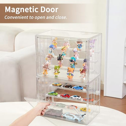 4 Layer Stackable Acrylic Figure Case for Collectibles Display Box,1 Pack - size: XLarge 1Pack