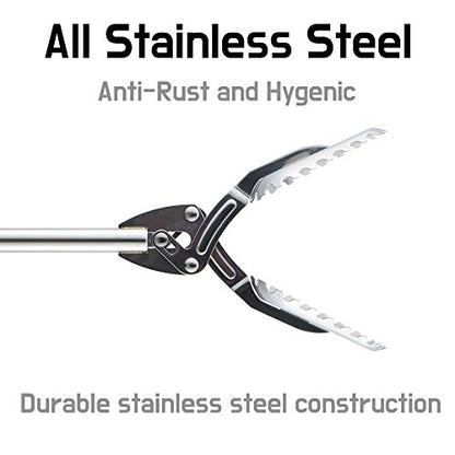 FTH Stainless Steel Grabber Reacher Pickup Tool Heavy Duty Trash Picker 48" - color: 48 Inch