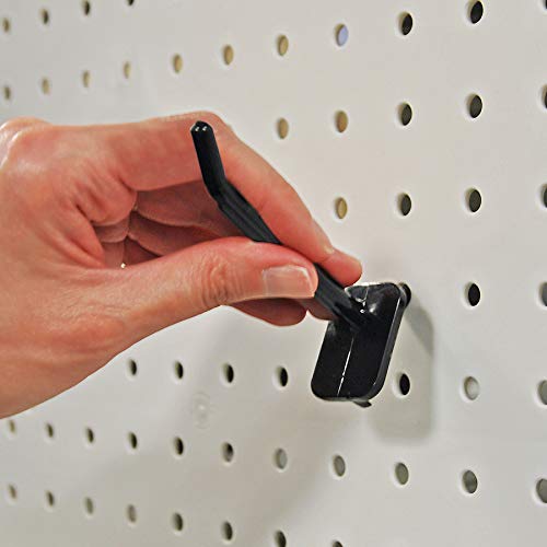 Azar Plastic 800002-B 2-Inch Lexan Pegboard hook, Black , 50-Pack, 2 Inch - color: Black, size: 2 Inch