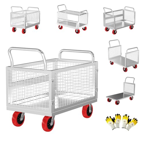 Lomive 5IN1 40"x24" Heavy Duty Platform Truck with Cage