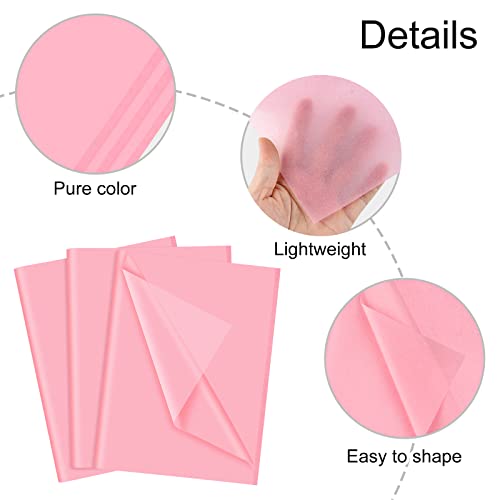 NEBURORA 60 Sheets Pink Tissue Paper Set Valentines Gift Wrap Paper(Pink) - color: Pink
