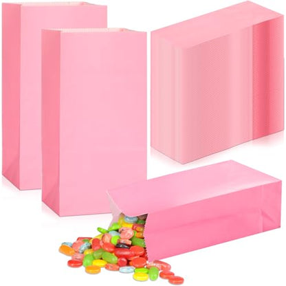 Containlol 200 Pcs Small Paper Lunch Bags 6.7 X 3.54 X 2.36, Pink - color: Pink, size: 6.7 x 3.54 x 2.36