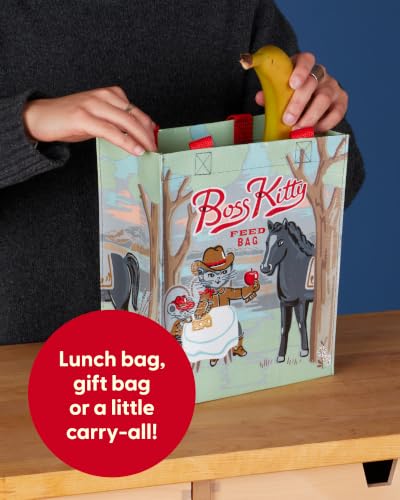 Blue Q Handy Tote Bag - Funny Reycled & Reusable Tote Bag - color: Boss Kitty