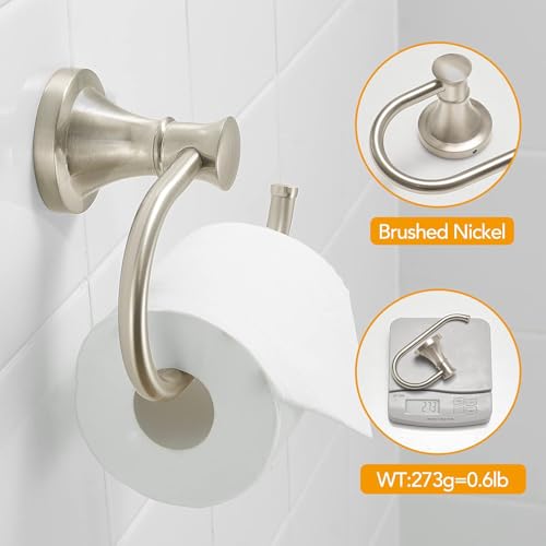 BESy Toilet Paper Holder Wall Mount Bathroom Tissue Holder Brushed Nickel - color: Brushed Nickel