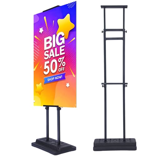 Double-Sided Poster Stand & Sign Holder with Weighted Base