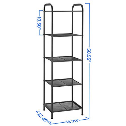 MAX Houser 5 Tier Extendable Industrial Storage Rack, Charcoal Gray - color: Grey, size: 5-Tier