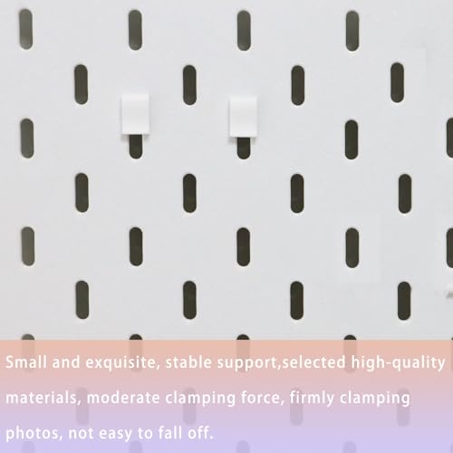 PIAOLGYI Photo Clip for IKEA Skadis Pegboard,Clip Holder Compatible with The IKEA Pegboard (10 Pack)