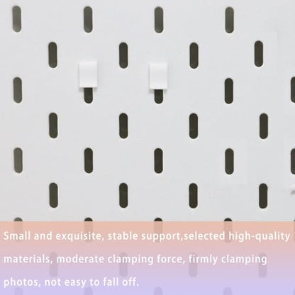 PIAOLGYI Photo Clip for IKEA Skadis Pegboard,Clip Holder Compatible with The IKEA Pegboard (10 Pack)