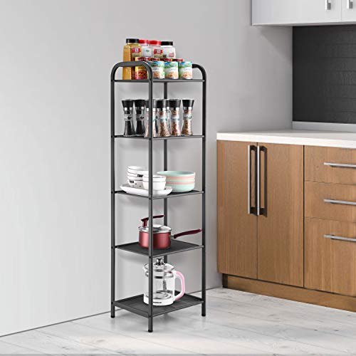 MAX Houser 5 Tier Extendable Industrial Storage Rack, Charcoal Gray - color: Grey, size: 5-Tier
