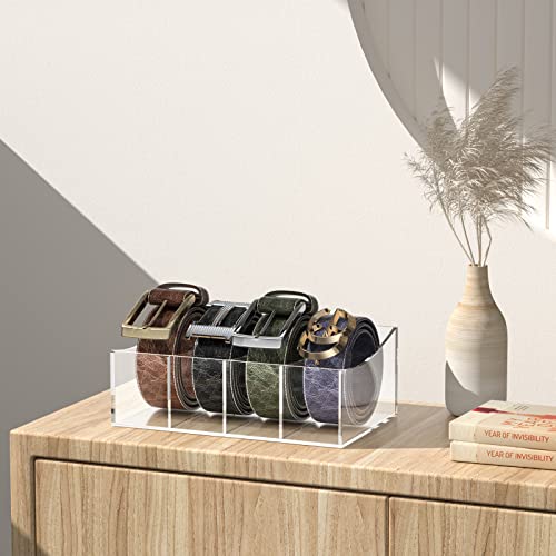 Acrylic Belt Organizer - color: 4 Compartments