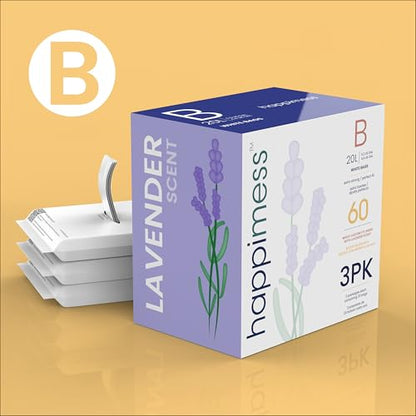 happimess 20-Count Lavender Scented 5.3 Gal Trash Bags, White, Pack of 5 - color: White (Lavender Scented), size: 100 Count (Pack of 1)
